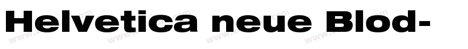 Helvetica neue Blod字体转换